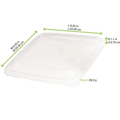 Lid 9.25X9.25X1.1 IN PET Clear For Plate 50 Count/Pack 2 Packs/Case 100 Count/Case