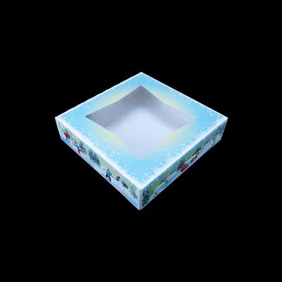 Pie Box 10X10X2.5 IN Paperboard Holiday With Window 150/Case