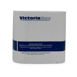 Victoria Bay Dispenser Napkins 6.5X8 IN White 2PLY Interfold 500 Count/Pack 12 Packs/Case 6000 Count/Case