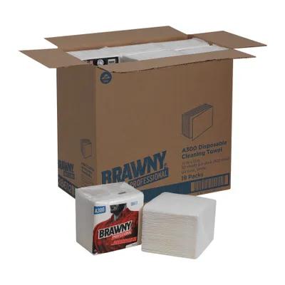 Brawny® Professional Cleaning Wipe 12X13 IN 1 White 1/4 Fold Disposable 50 Sheets/Pack 18 Packs/Case 900 Sheets/Case