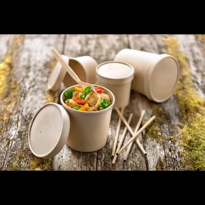 Soup Food Container Base & Lid Combo 16 OZ Paper Kraft Vented 25 Count/Pack 10 Packs/Case 250 Count/Case