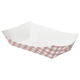 Victoria Bay Food Tray 5 LB Paper Red Plaid 500/Case