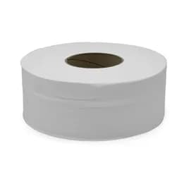 Victoria Bay Toilet Paper & Tissue Roll 3.3IN X1000FT 2PLY Virgin Paper White Embossed Jumbo Jr (JRT) 12 Rolls/Case