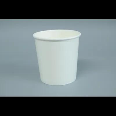 Victoria Bay Food Container Base & Lid Combo 32 OZ Double Wall Poly-Coated Paper White Round Vented 250/Case