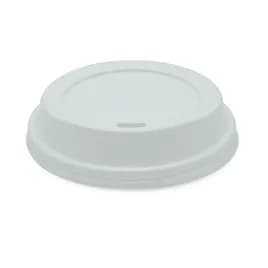 Victoria Bay Lid Dome 92MM PS White Round For Hot 10 OZ Squat - 24 OZ Cup Sip Through Travel 100 Count/Pack 10 Packs/Case