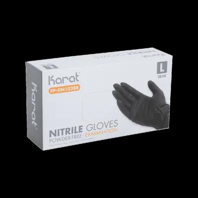 Karat® Gloves Large (LG) Black Nitrile Powder-Free 1000/Case