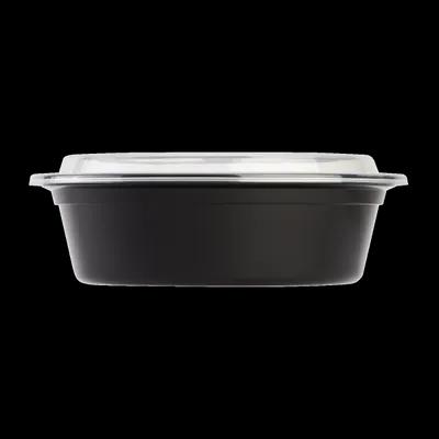 Karat® Take-Out Container Base & Lid Combo 32 OZ Black Round Microwave Safe 150/Case
