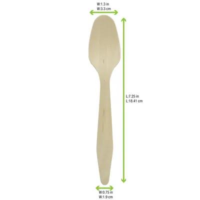 Spoon 7.3 IN Wood Natural Heavyweight 100 Count/Pack 10 Packs/Case 1000 Count/Case