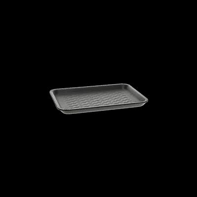 20S Supermarket Tray 9X6.5X0.7 IN Polystyrene Foam Black 500/Case