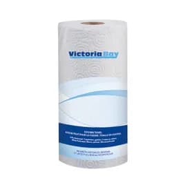 Victoria Bay Household & Kitchen Roll Paper Towel 11X8 IN 2PLY White 250 Sheets/Roll 12 Rolls/Case