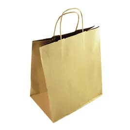 Victoria Bay Shopper Bag Medium (MED) 10X6.75X12 IN Paper #81 Kraft With Rope Handle Closure 250/Case