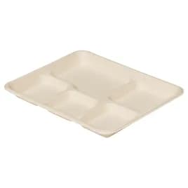 Victoria Bay Cafeteria & School Lunch Tray 10X8X1 IN 5 Compartment Pulp Fiber Natural 240/Case