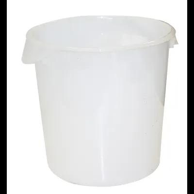 Food Storage Container 22 QT White Round HDPE 1/Each