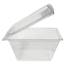 Fresh N' Sealed® Bowl & Lid Combo With Flat Lid Large (LG) 48 OZ PET Clear Square Hinged 120/Case