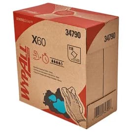 WypAll® X60 Cleaning Wipe 8.34X16.8 IN HydroKnit White Pop-Up Box 118 Count/Pack 10 Packs/Case 1180 Count/Case