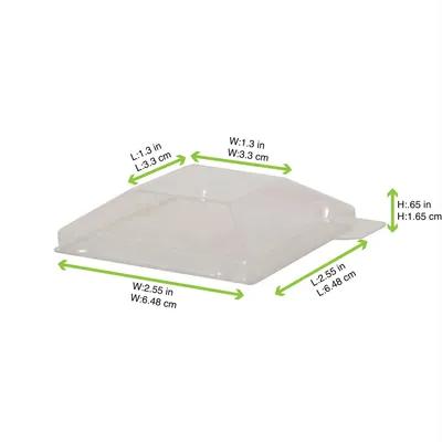 Klarit Lid 2.55X2.55 IN PET Translucent Green For Container 50 Count/Pack 4 Packs/Case 200 Count/Case
