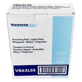Victoria Bay Scrubbing Sponge 3.3X5.9 IN Light Duty Synthetic Fiber White Yellow 20/Case