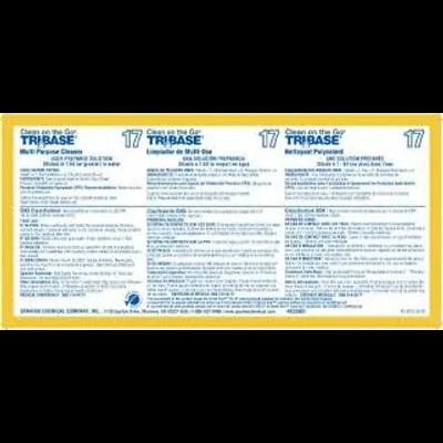 TriBase Multi Purpose Cleaner Product Label Vinyl White 1/Each