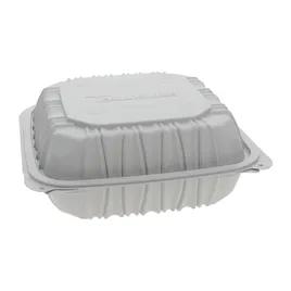 Take-Out Container Hinged 8.4X8.7X3.1 IN MFPP White Square Vented 146/Case