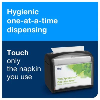 Tork Xpressnap® Dispenser Napkins 8.5X13 IN 4.25X6.5 IN White Paper Interfold Refill Embossed 2000 Count/Case