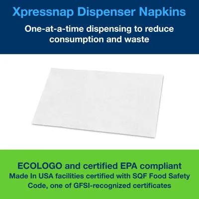 Tork Xpressnap® Dispenser Napkins 8.5X13 IN 4.25X6.5 IN White Paper Interfold Refill Embossed 2000 Count/Case