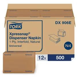 Tork Xpressnap® Dispenser Napkins 8.5X13 IN 4.25X6.5 IN Natural Paper Interfold Embossed 500 Count/Pack 12 Packs/Case