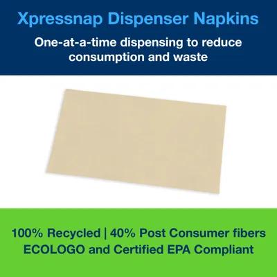 Tork Xpressnap® Dispenser Napkins 8.5X13 IN 4.25X6.5 IN Natural Paper Interfold Embossed 500 Count/Pack 12 Packs/Case