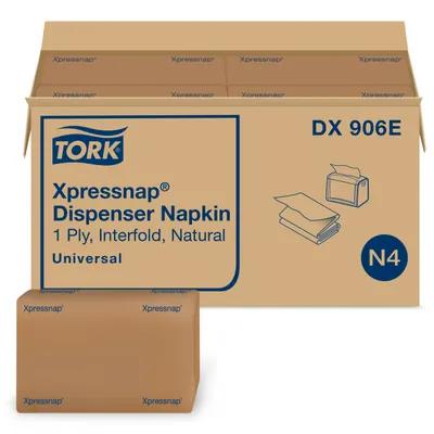 Tork Xpressnap® Dispenser Napkins 8.5X13 IN 4.25X6.5 IN Natural Paper Interfold Embossed 500 Count/Pack 12 Packs/Case