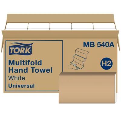 Tork Folded Paper Towel H2 9.5X9.125 IN 3.17X9.125 IN White Multifold Z Embossed Refill 250 Sheets/Pack 16 Packs/Case