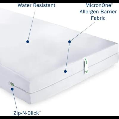 CleanRest® PRO Box Spring Encasement King White Vinyl Waterproof Washable Zipper 3/Case