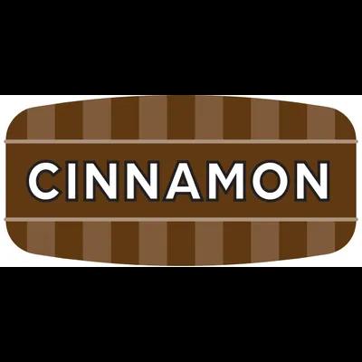 Cinnamon Label 0.625X1.25 IN Brown Oval 1000/Roll