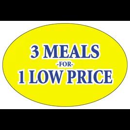 3 Meals For 1 Low Price Label 1000/Roll