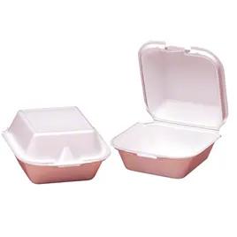 Snap-it Sandwich Take-Out Container Hinged 5.81X5.69X3.13 IN Foam White Square 125 Count/Pack 4 Packs/Case