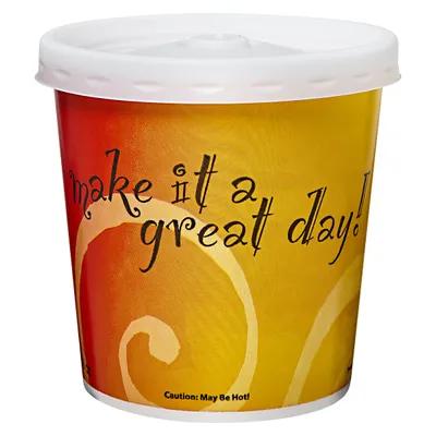 Food Container Base & Lid Combo 16 OZ Paperboard Great Day 250/Case