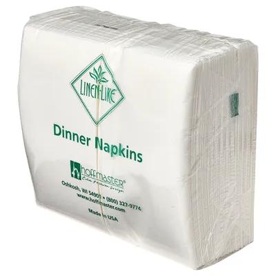 Linen-Like® Dinner Napkins 17X17 IN White Airlaid Paper 1/8 Fold 300/Case
