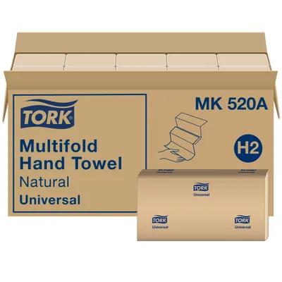 Tork Folded Paper Towel H2 9.5X9.125 IN 3.17X9.125 IN Kraft Multifold Z Embossed Refill 250 Sheets/Pack 16 Packs/Case