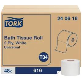 Tork Toilet Paper & Tissue Roll T34 4X3.75 IN 205.333 FT 2PLY White Universal Embossed 616 Sheets/Roll 48 Rolls/Case