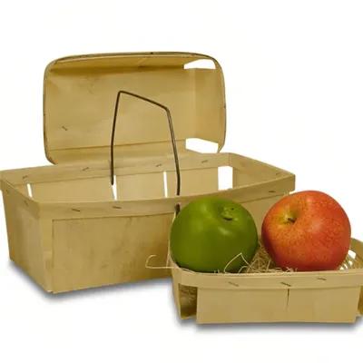 Till Basket 11.75X6X4 IN 4 QT Wood Natural Wood Slat 15/Case