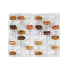 Macaron Cookie Container Insert 48 CT 14.17X10X1.18 IN Plastic Clear Clip 100 Count/Pack 1 Packs/Case 100 Count/Case