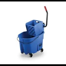 WaveBrake® Mop Bucket & Wringer 35 QT Plastic Blue Side Press 1/Each