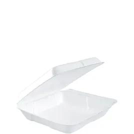 Dart® Take-Out Container Hinged Small (SM) 8X7.5X2.2 IN XPS White 