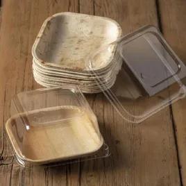 Plate & Lid Combo 5X5 IN Palm Leaf PET 50/Case