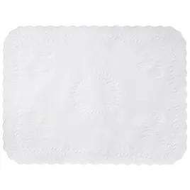 Tray Mat 12.75X16.75 IN White Anniversary Scalloped Embossed 1000/Case