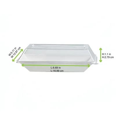 Lid Dome 6.69X5.11X1.1 IN PET Clear Rectangle For Plate 100 Count/Pack 1 Packs/Case 100 Count/Case