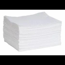 Oil Absorbent Pad 19X15 IN White Medium Weight PP Low Lint High Absorbency 100/Case