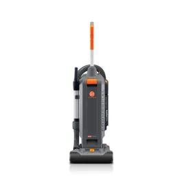 HushTone 13+ Upright Vacuum 13IN Gray Orange 12v With 40FT Cord HEPA Filter Comfort Grip Adjustable Brush Height 1/Each