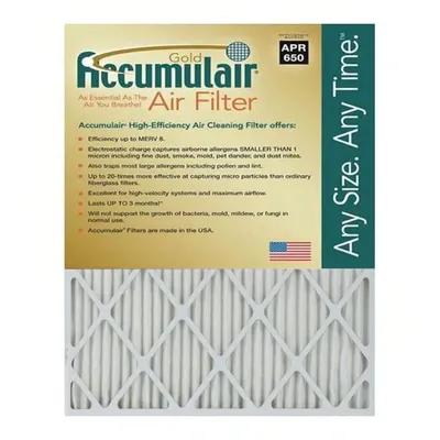 Gold Replacement Air Filter 20X20X1 IN 12/Case