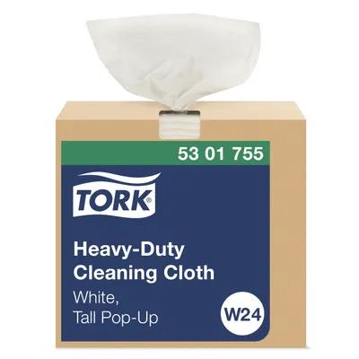 Tork All Purpose Cleaning Cloth 16.125X8.27 IN Paper White Interfold Pop-Up Box Premium 80 Count/Pack 5 Packs/Case