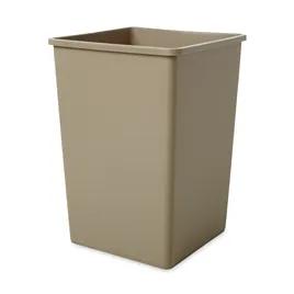 Untouchable 1-Stream Trash Can 19.5X19.5X27.63 IN 35 GAL Beige Square Resin 1/Each