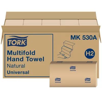 Tork Folded Paper Towel H2 9.5X9.125 IN 3.17X9.125 IN Kraft Multifold Z Embossed Refill 250 Sheets/Pack 16 Packs/Case